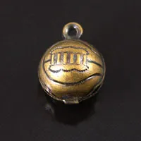 11mm Puff Basketball, Vintage Brass, pk/6