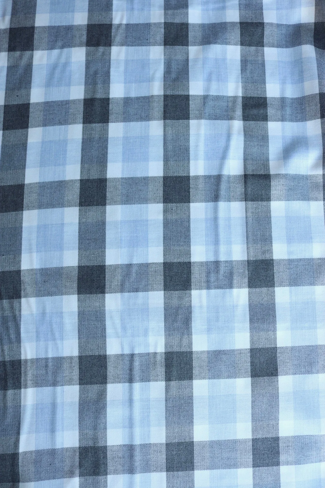 1YD 26IN REMNANT; Blue | Lisbon Brushed Plaid Melange | Robert Kaufman