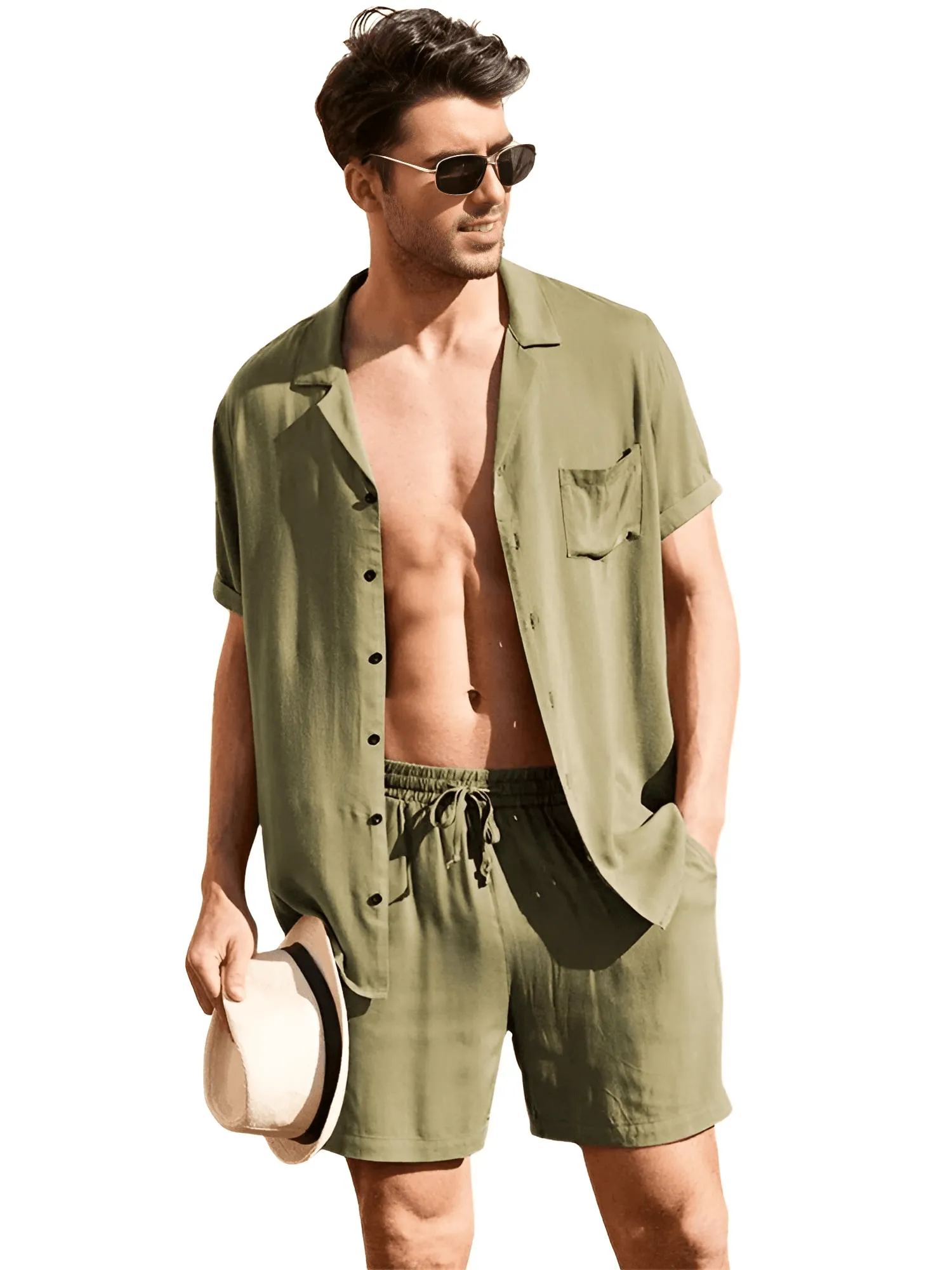 2-Piece Beach Short Set For Men