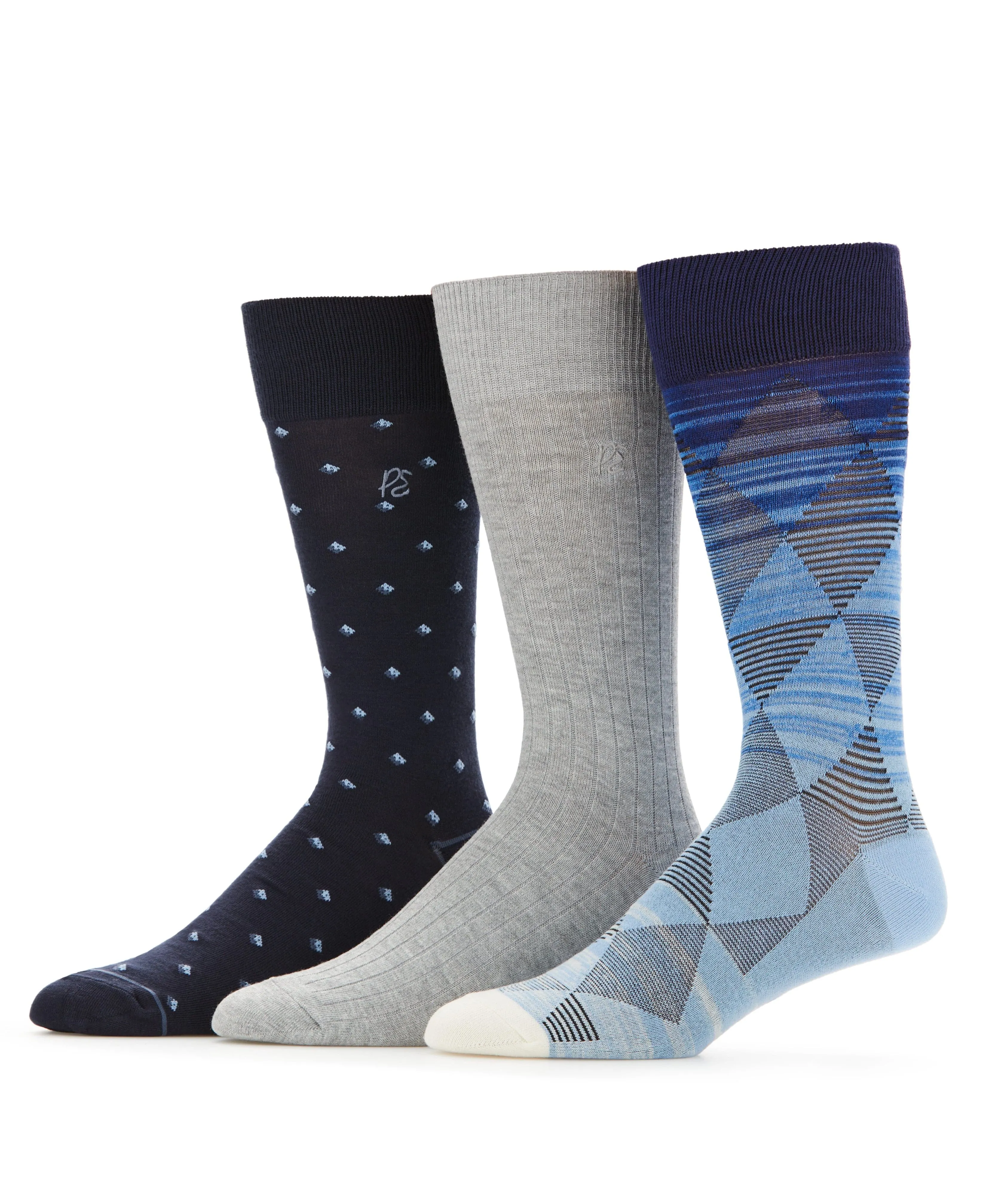 3-Pack Bamboo Patterned Socks