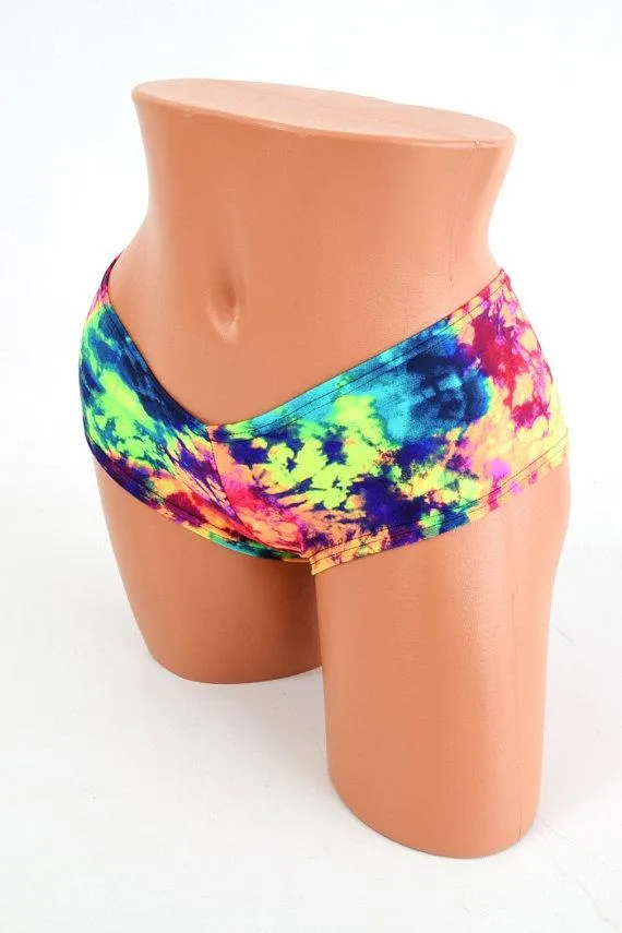 3PC UV GLOW Rave Skirt, Shorts & Bralette Set