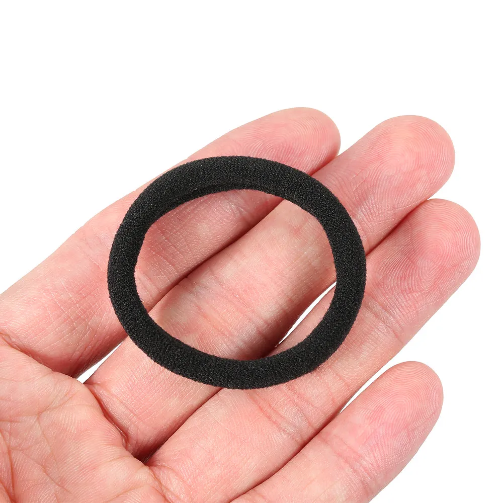 50 Piece Black Thick No Slip Hair Bands