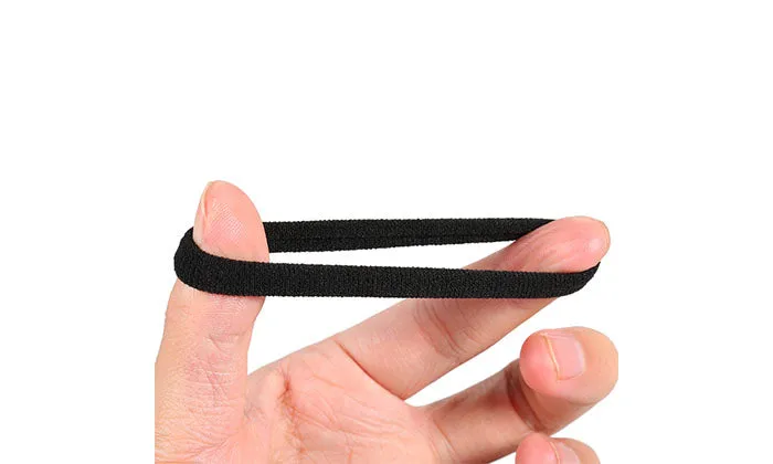 50 Piece Black Thick No Slip Hair Bands