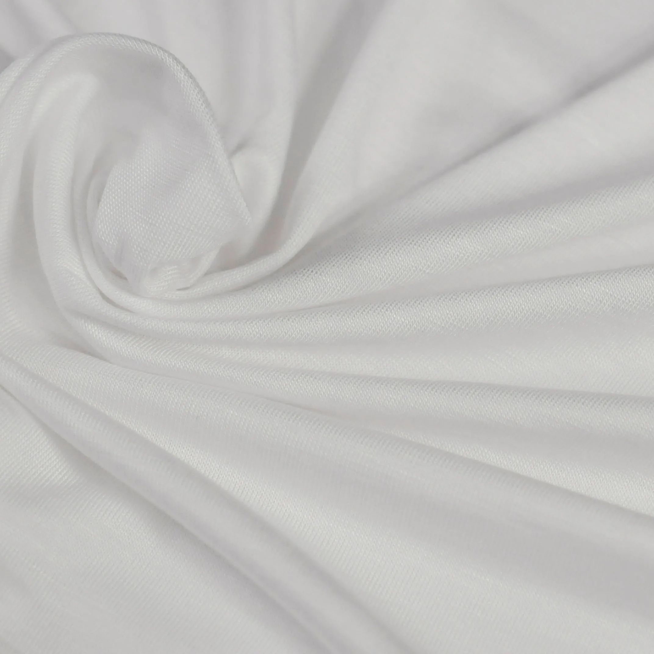 95% Bamboo, 5% Elastane Single Jersey - Bright White (2SP470)