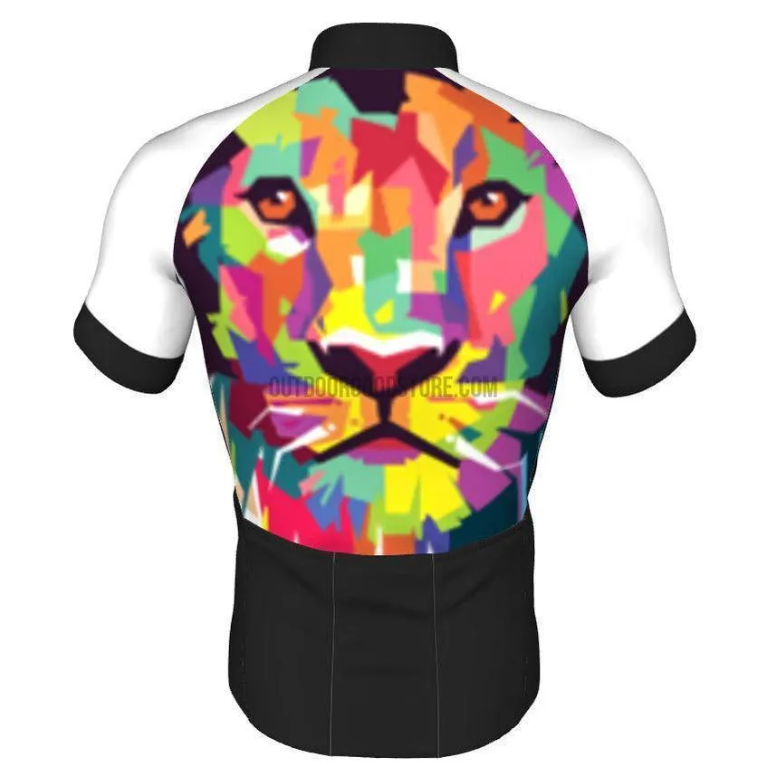 Abstract Colorful Lion Art Cycling Jersey