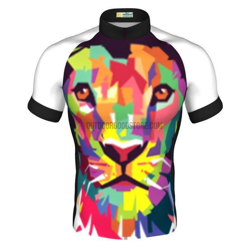 Abstract Colorful Lion Art Cycling Jersey