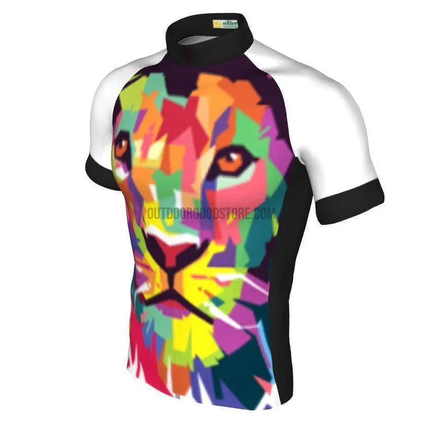 Abstract Colorful Lion Art Cycling Jersey