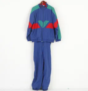 Adidas Men 56 XL Tracksuit Blue Vintage Bib Tights Trousers Track Jacket Oldschool Set