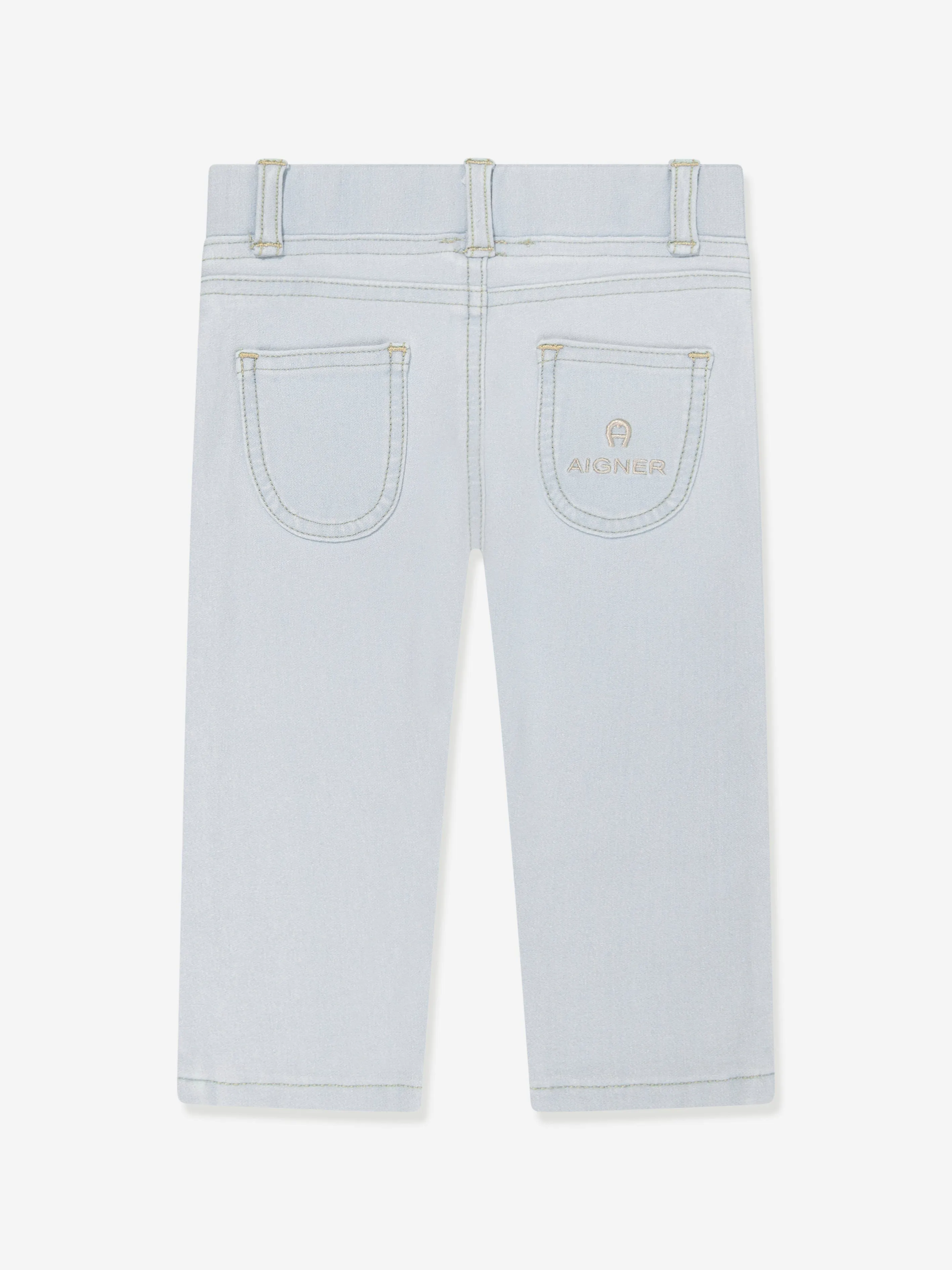 Aigner Baby Girls Sweat Denim Trousers in Blue