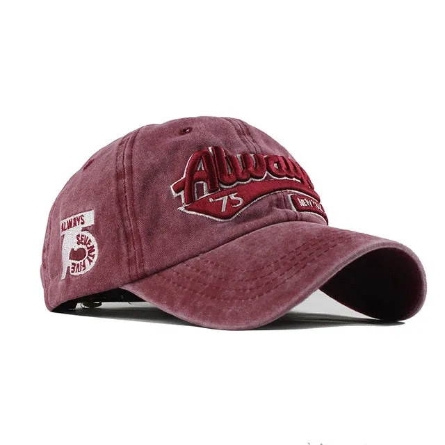 Always 75 Snapback Cotton Baseball Cap