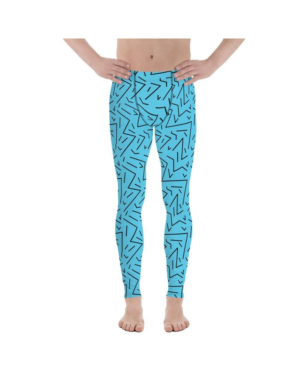 Aqua Black Line Meggings