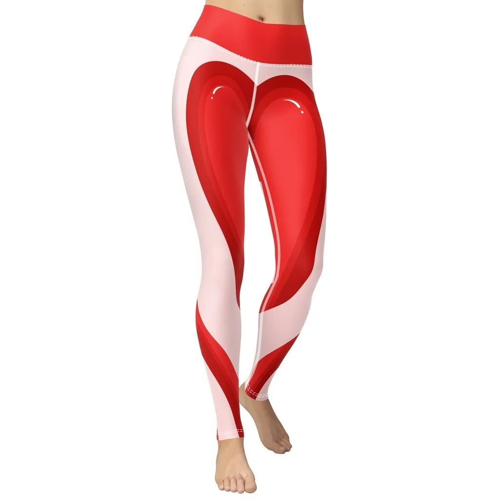 Arrow Heart Shaped Yoga Leggings