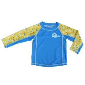 Baby Rash Guard Long Sleeve Swim Top - Whale