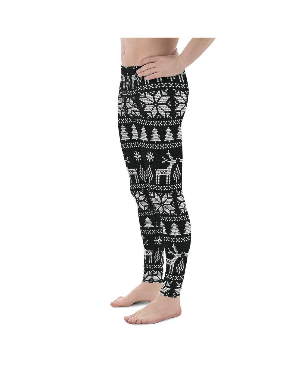 B&W Ugly Christmas Meggings