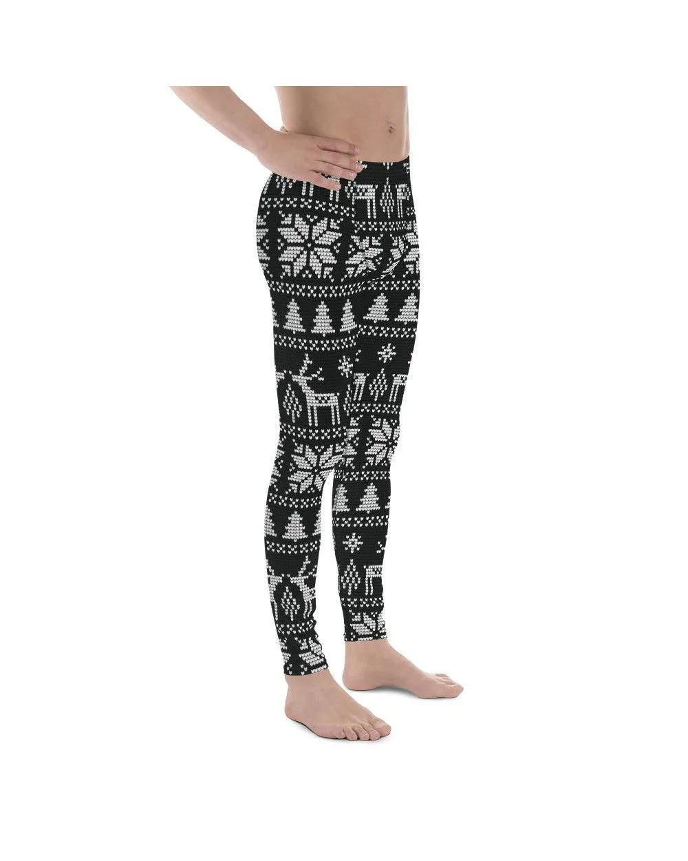 B&W Ugly Christmas Meggings