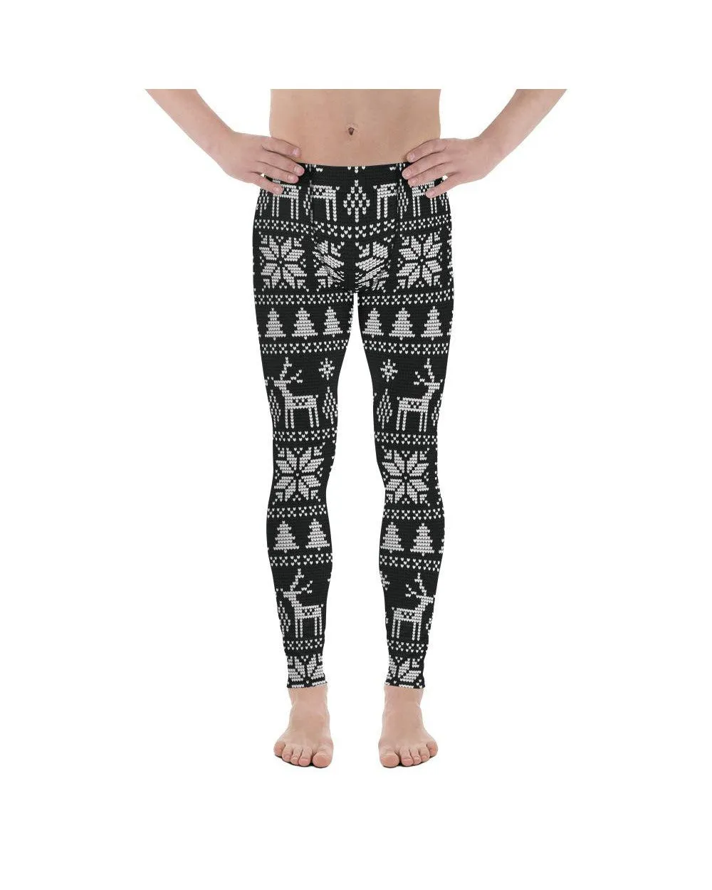 B&W Ugly Christmas Meggings