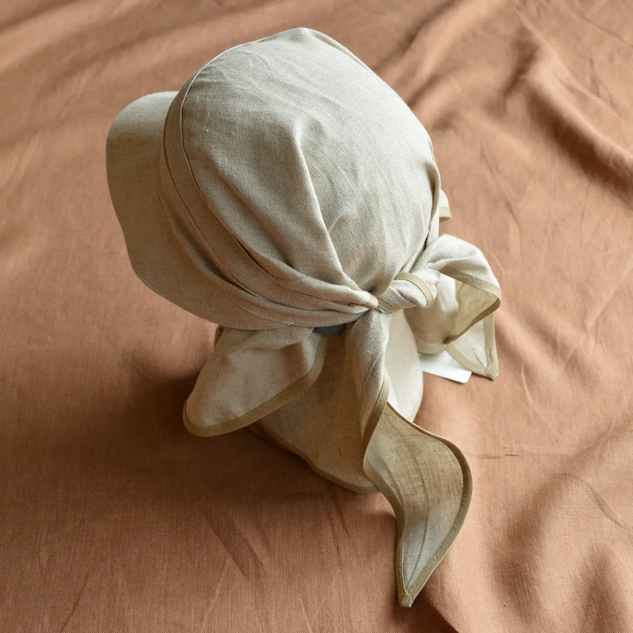 Bandana Style Sun Visor in 100% Organic Linen (Child-Adult)