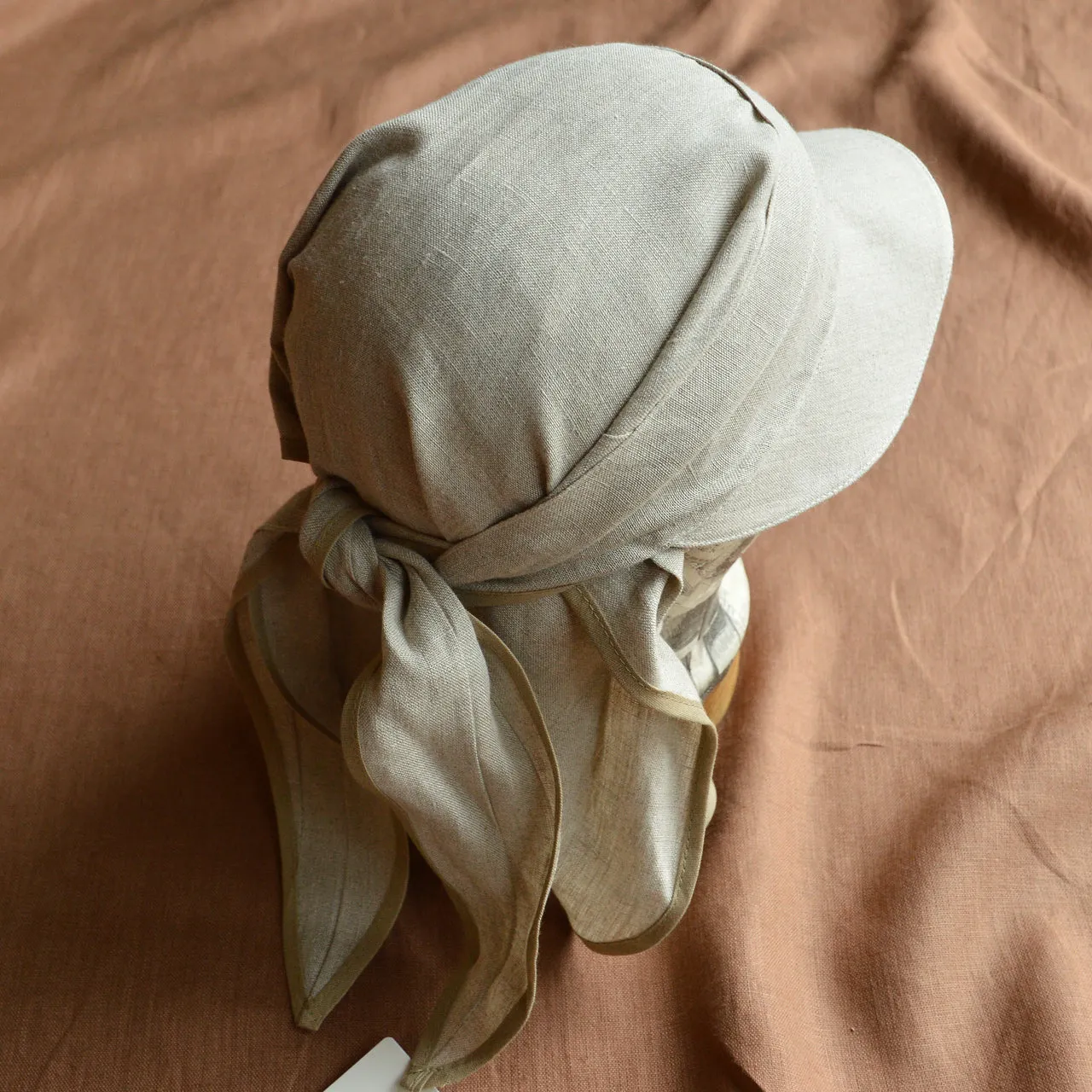 Bandana Style Sun Visor in 100% Organic Linen (Child-Adult)