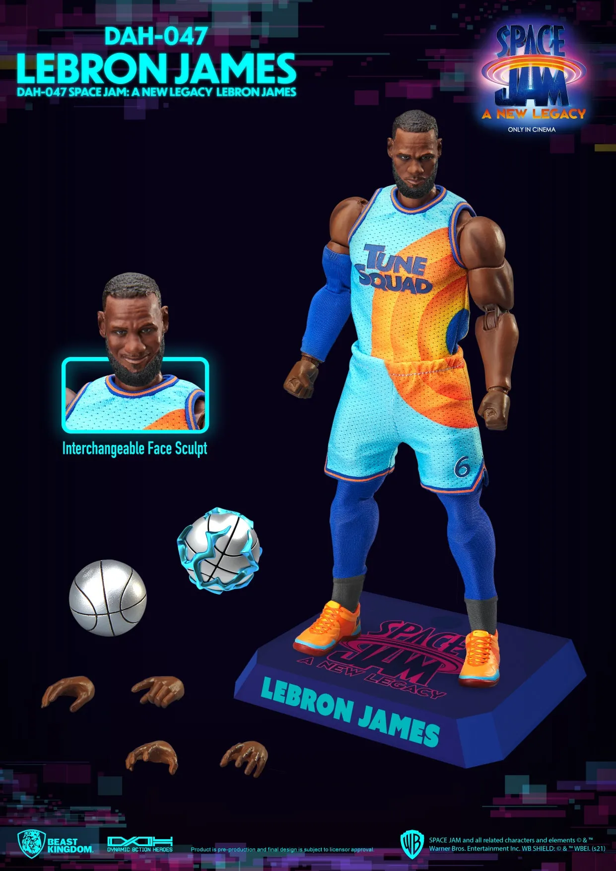 Beast Kingdom DAH-047 Warner Bros. Space Jam A New Legacy: LeBron James Dynamic 8ction Heroes Action Figure