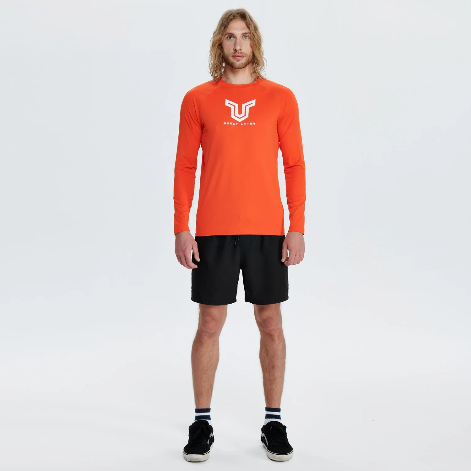 Beast Surf Shirt UPF50  Rash Guard for Men - Orange