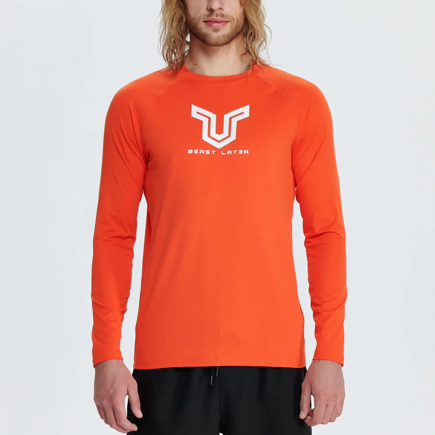 Beast Surf Shirt UPF50  Rash Guard for Men - Orange