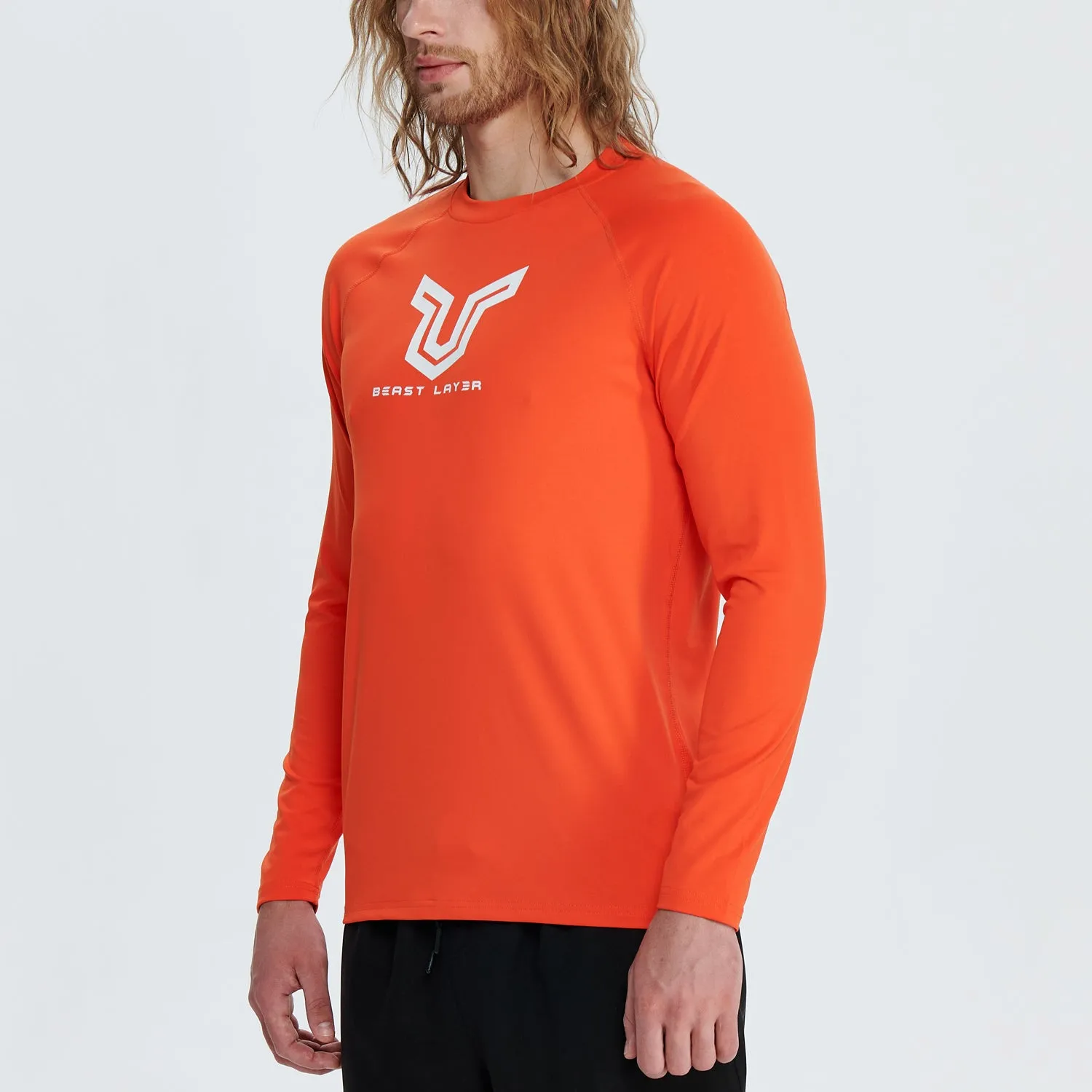 Beast Surf Shirt UPF50  Rash Guard for Men - Orange