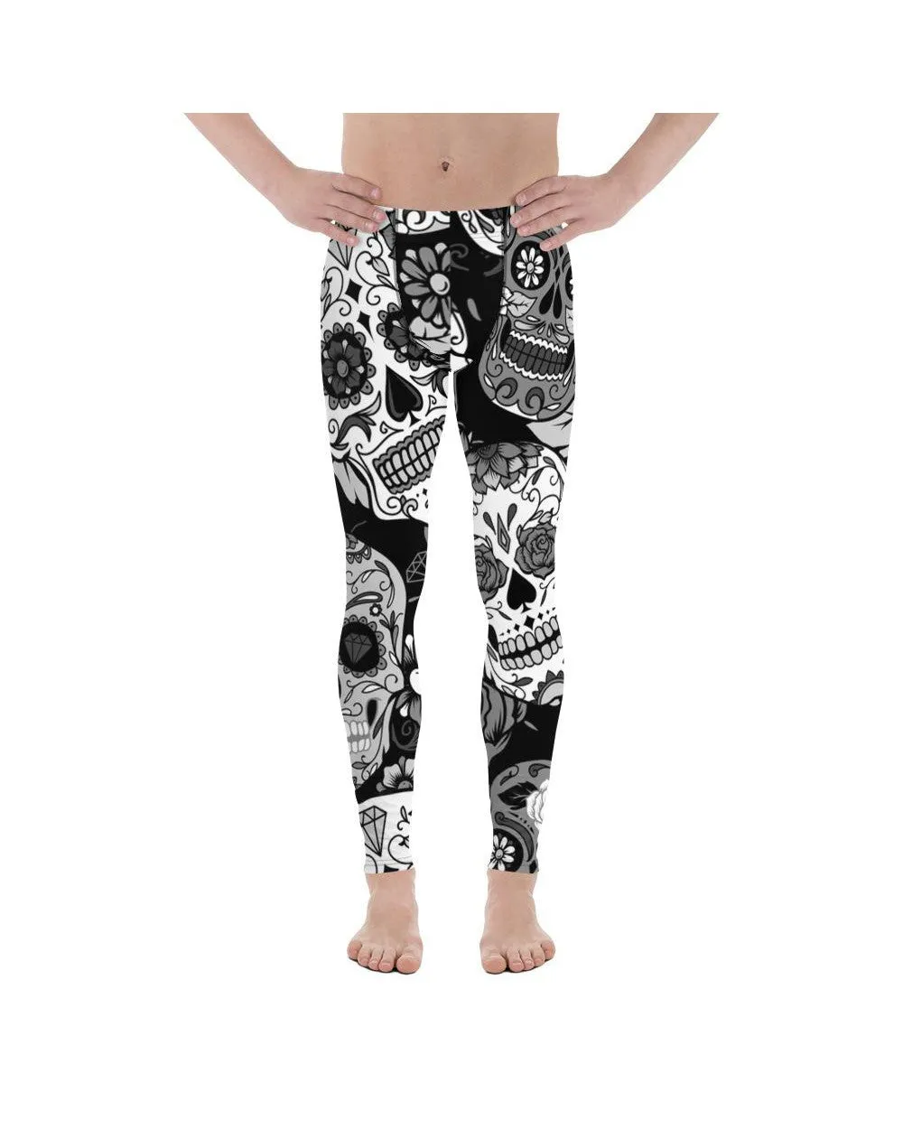 Black & White Sugar Skull Meggings