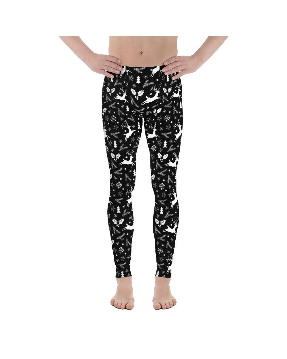 Black Reindeer Christmas Meggings