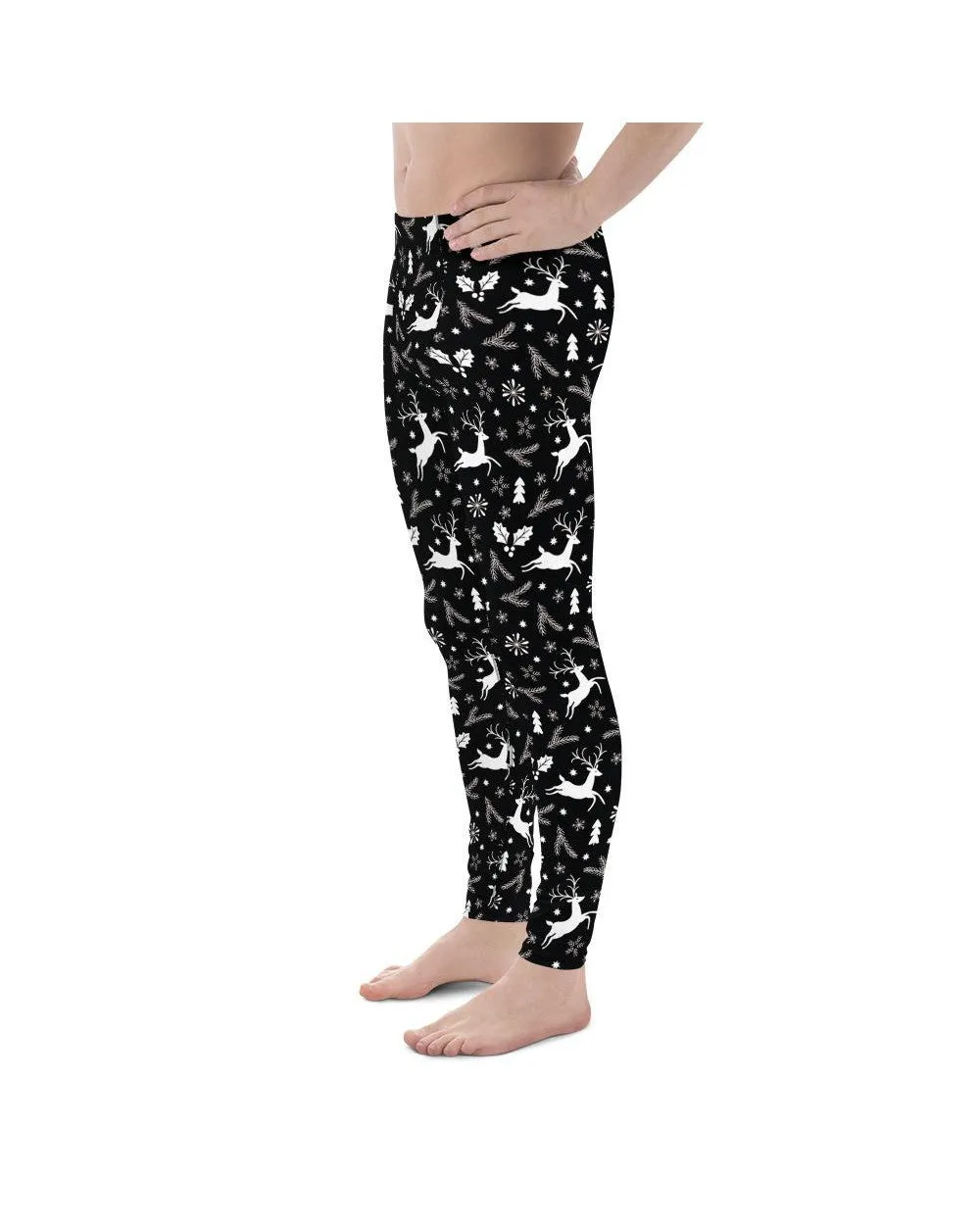 Black Reindeer Christmas Meggings