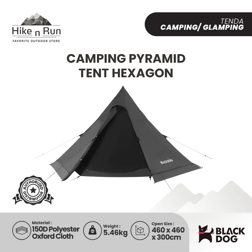 BLACKDOG  CAMPING PYRAMID TENT HEXAGON BD-ZP003 / BD-ZP008