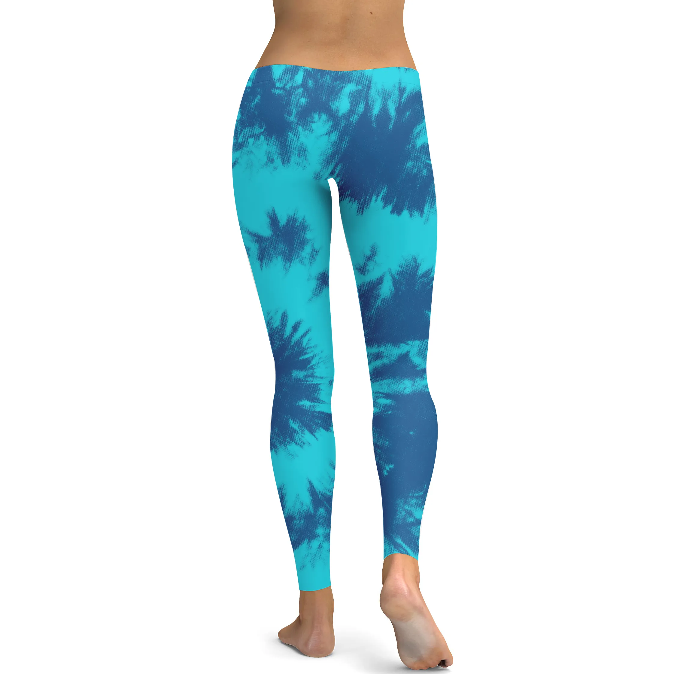 Blue & Aqua Tie Dye Leggings