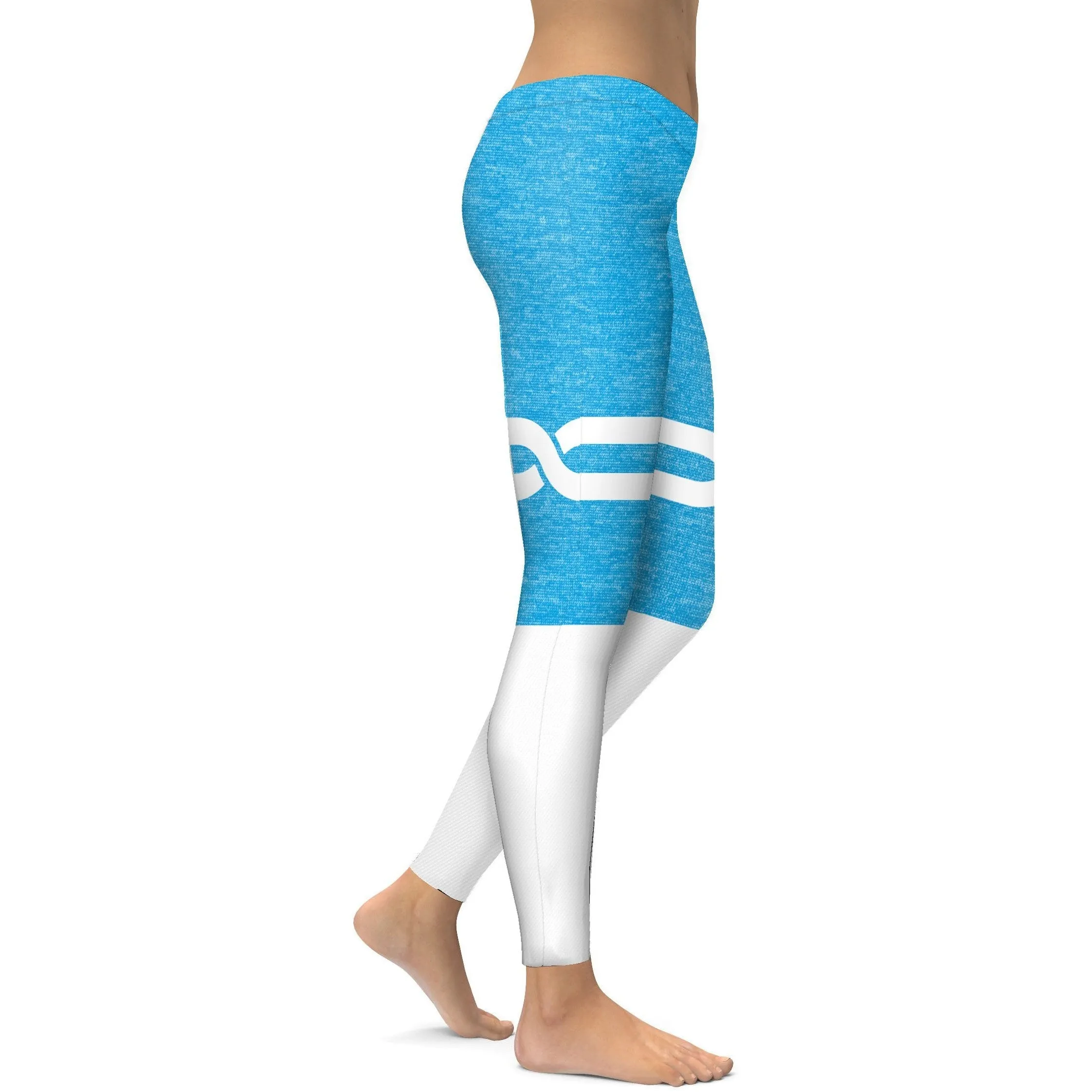 Blue and White Infinity Leggings