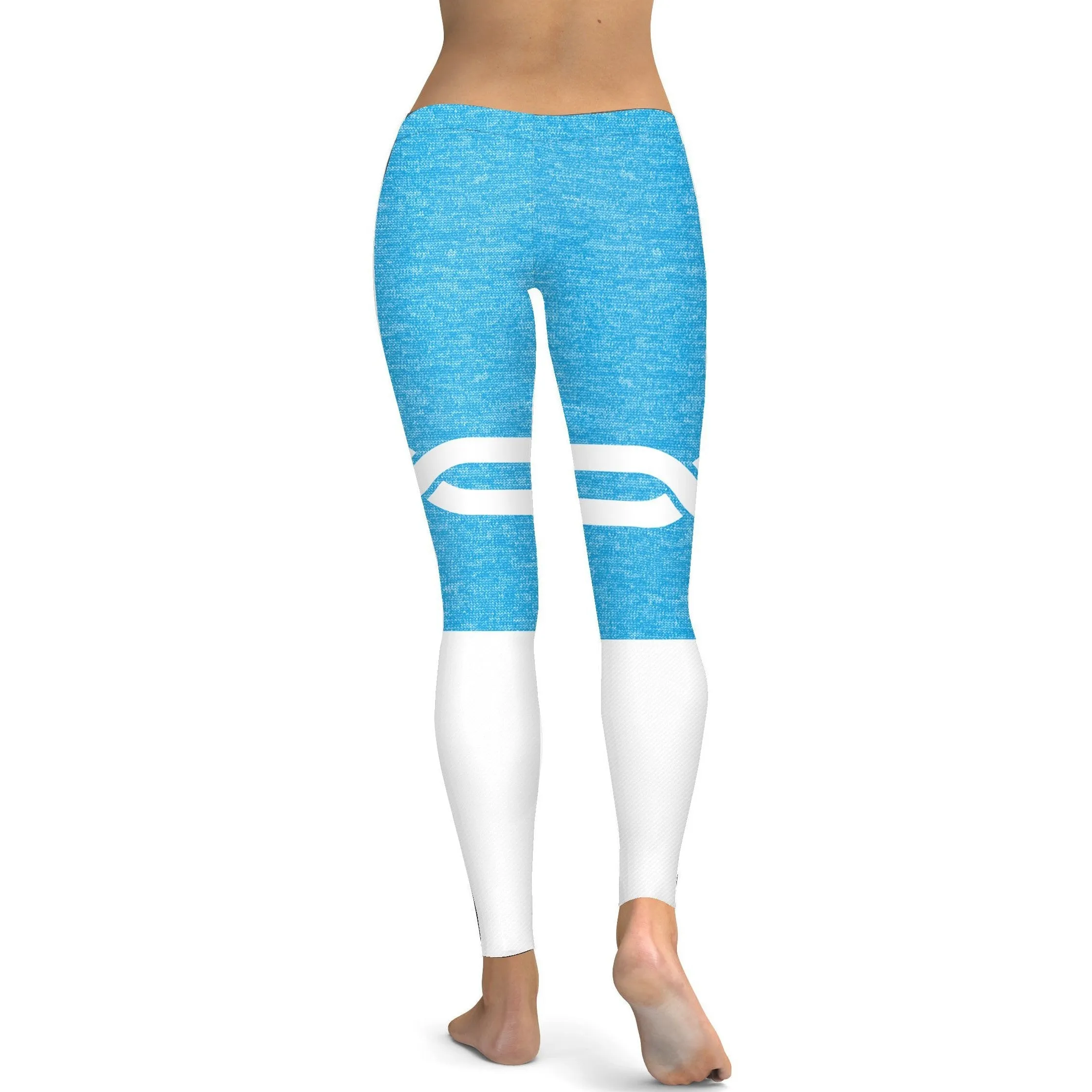 Blue and White Infinity Leggings