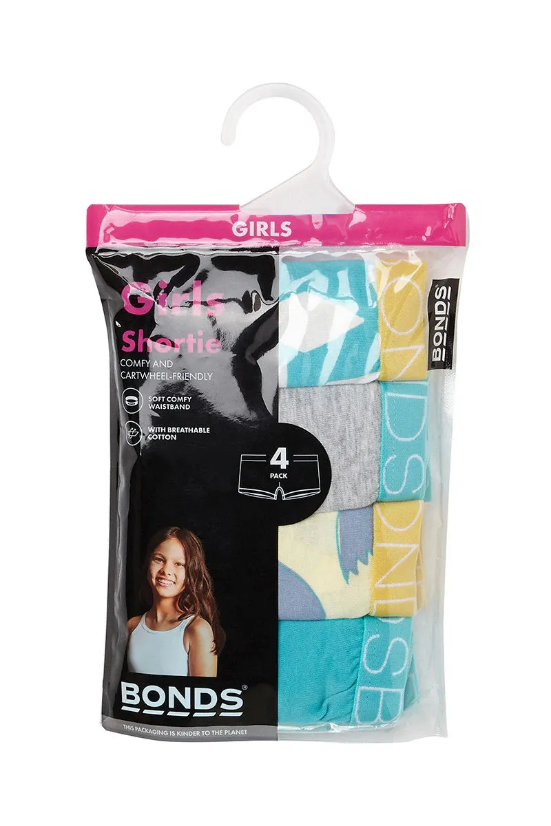 Bonds Girls Shortie 4 Pack - Little Starry Night