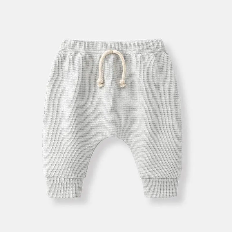 Boys' Fashion Simple Waffle Top Trousers