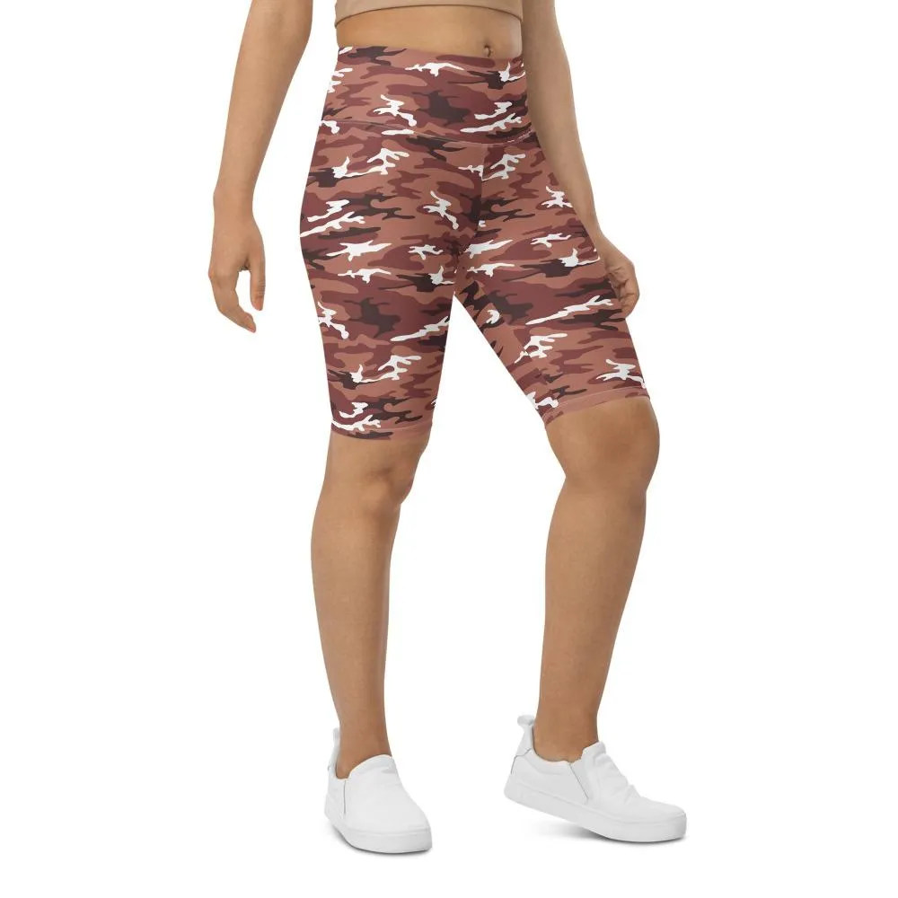 Brown Camo Bike Shorts