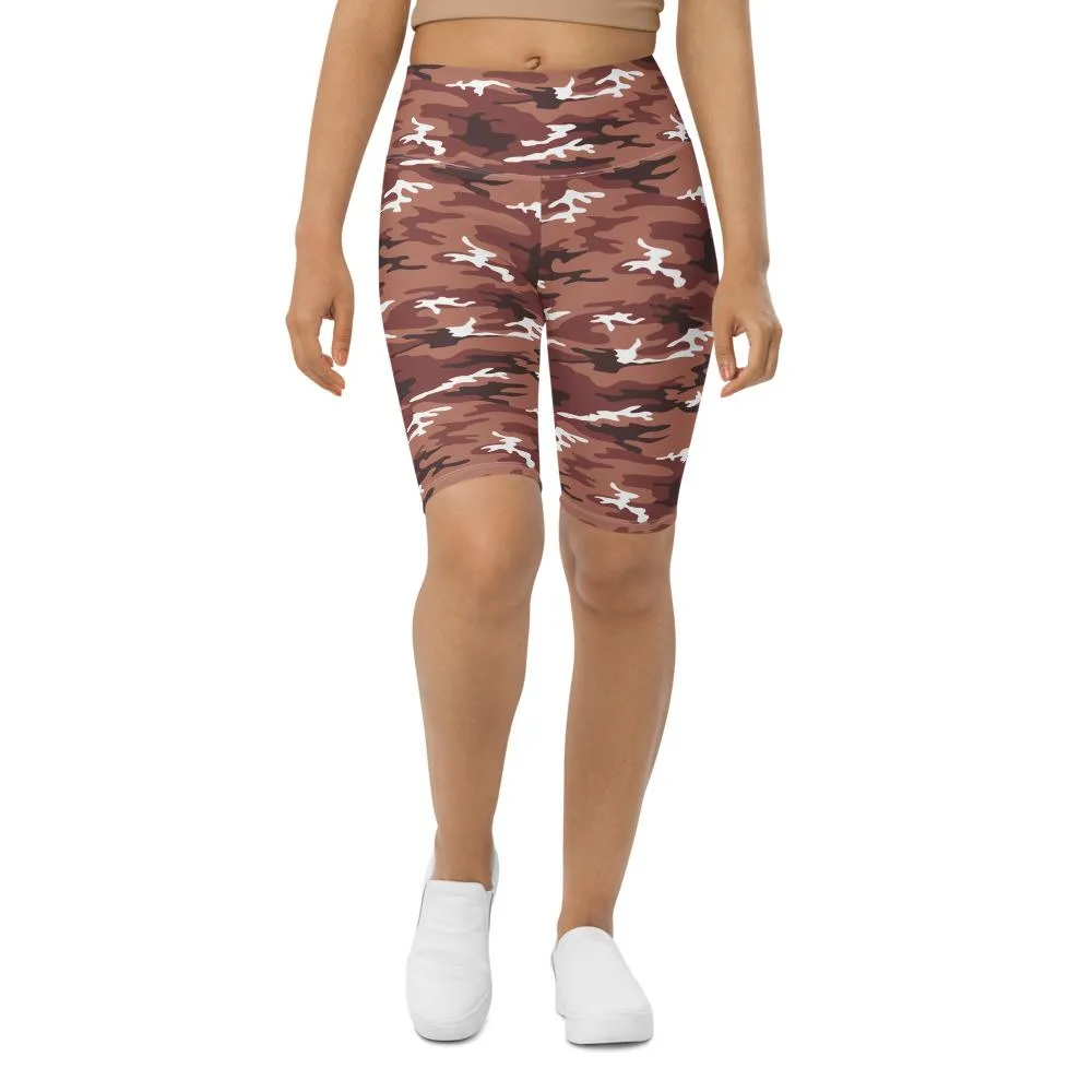 Brown Camo Bike Shorts