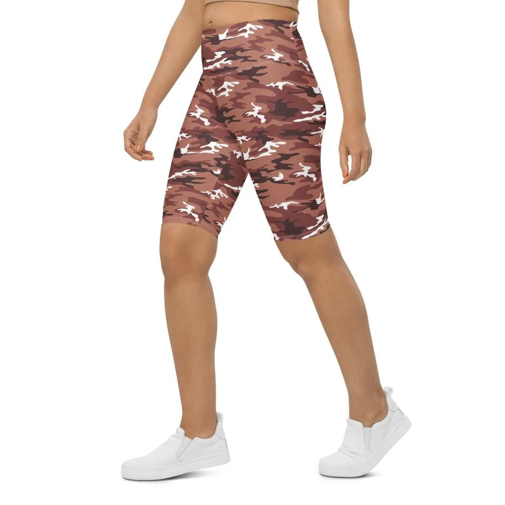 Brown Camo Bike Shorts