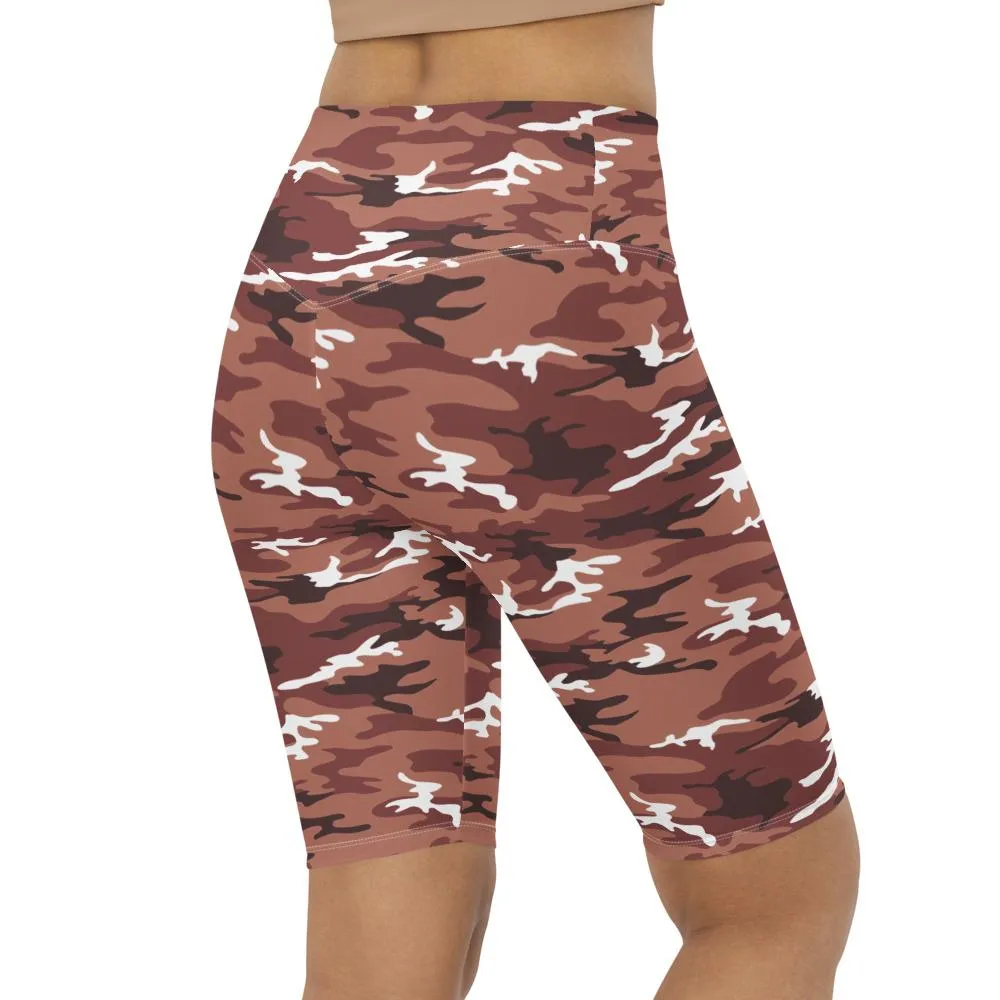 Brown Camo Bike Shorts