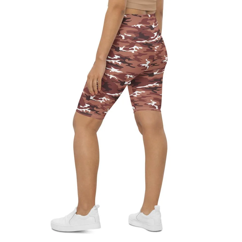 Brown Camo Bike Shorts