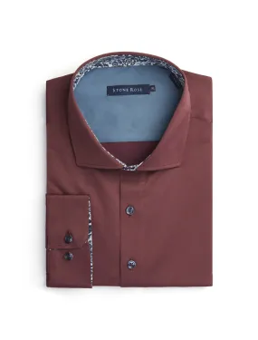 Burgundy T-Series Woven Shirt