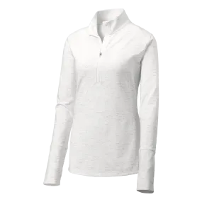 C1907W Ladies Stretch Reflective Heather 1/2 Zip Pullover