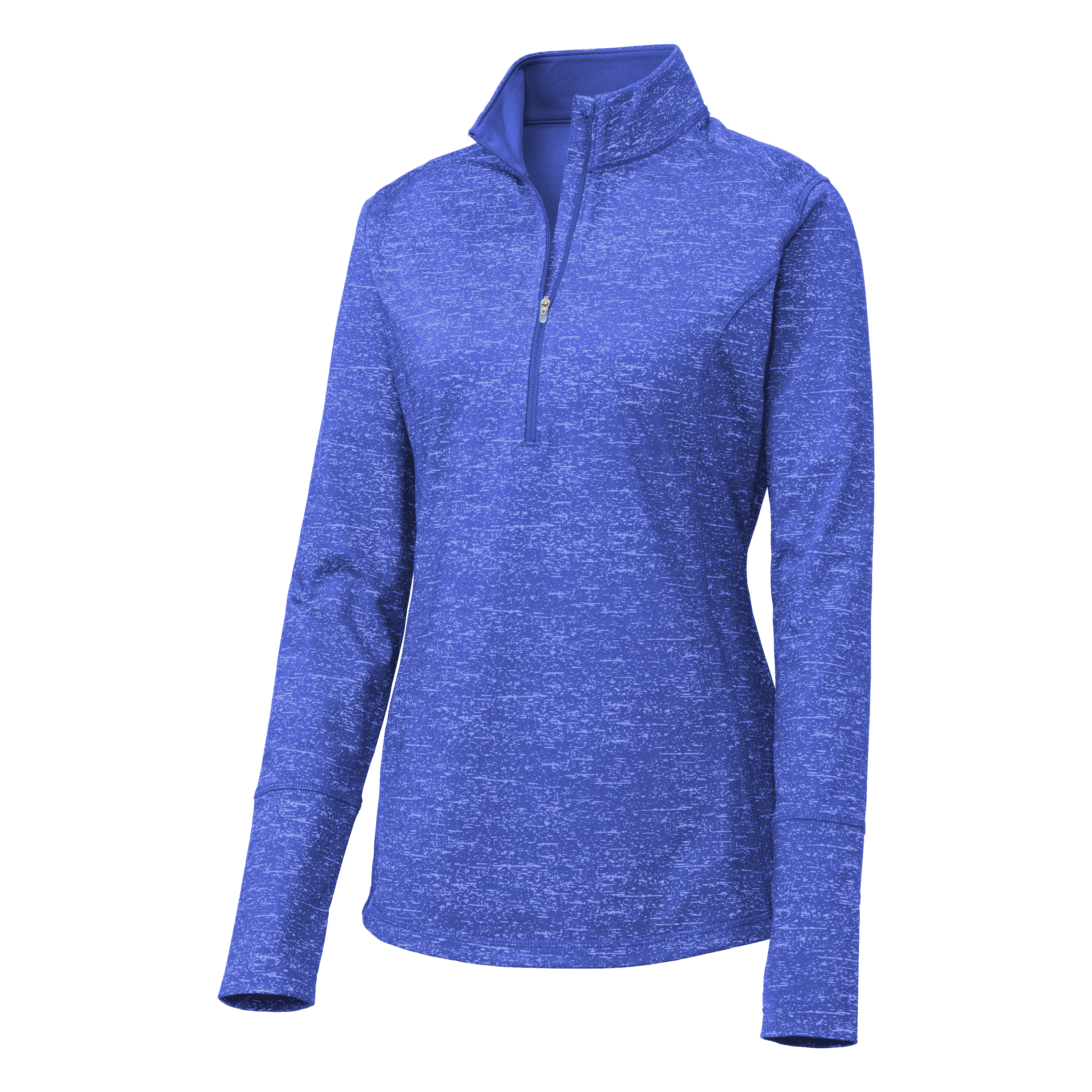 C1907W Ladies Stretch Reflective Heather 1/2 Zip Pullover