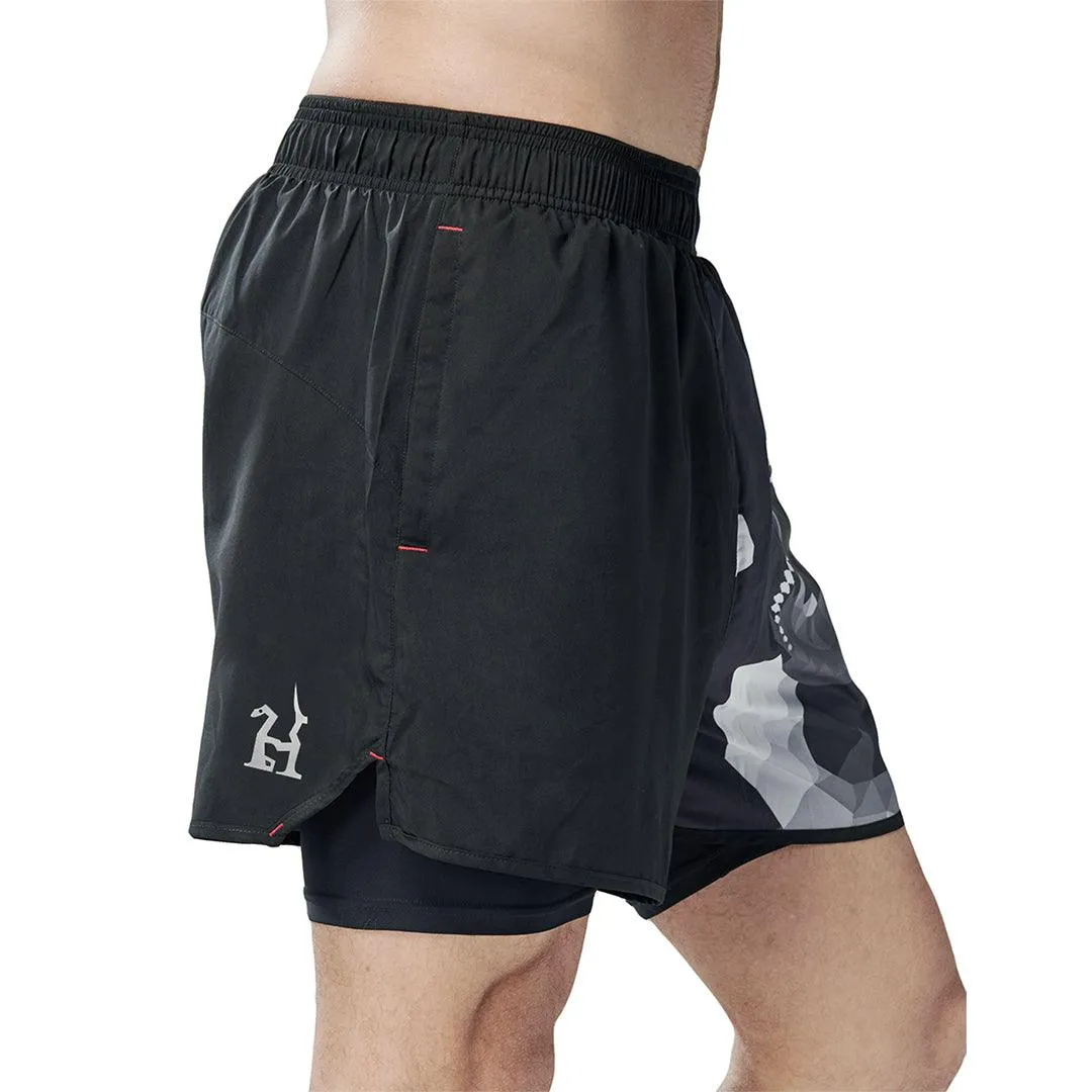 Classic UPF50  Mens 2 in 1 Compression Shorts - Cobra Style