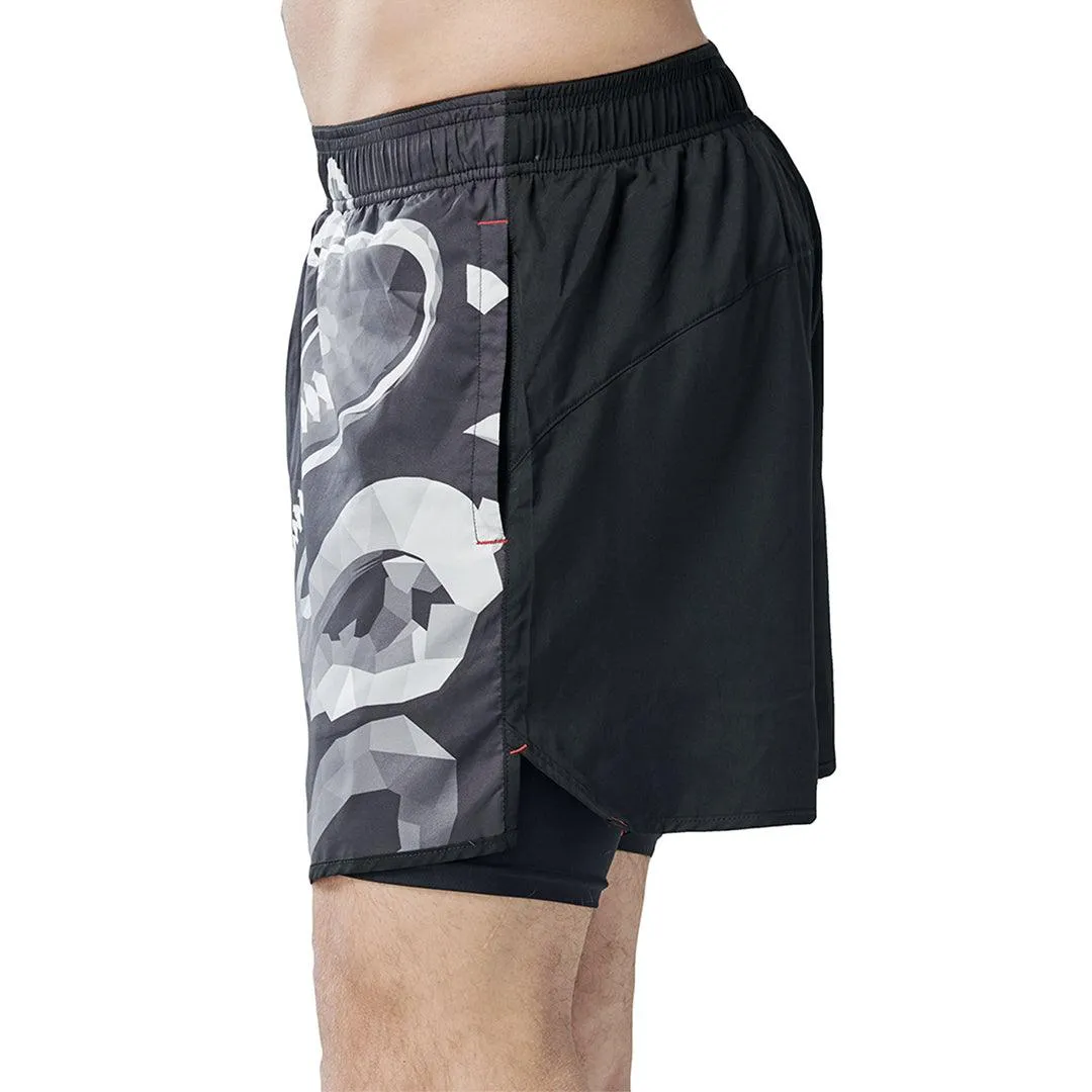 Classic UPF50  Mens 2 in 1 Compression Shorts - Cobra Style