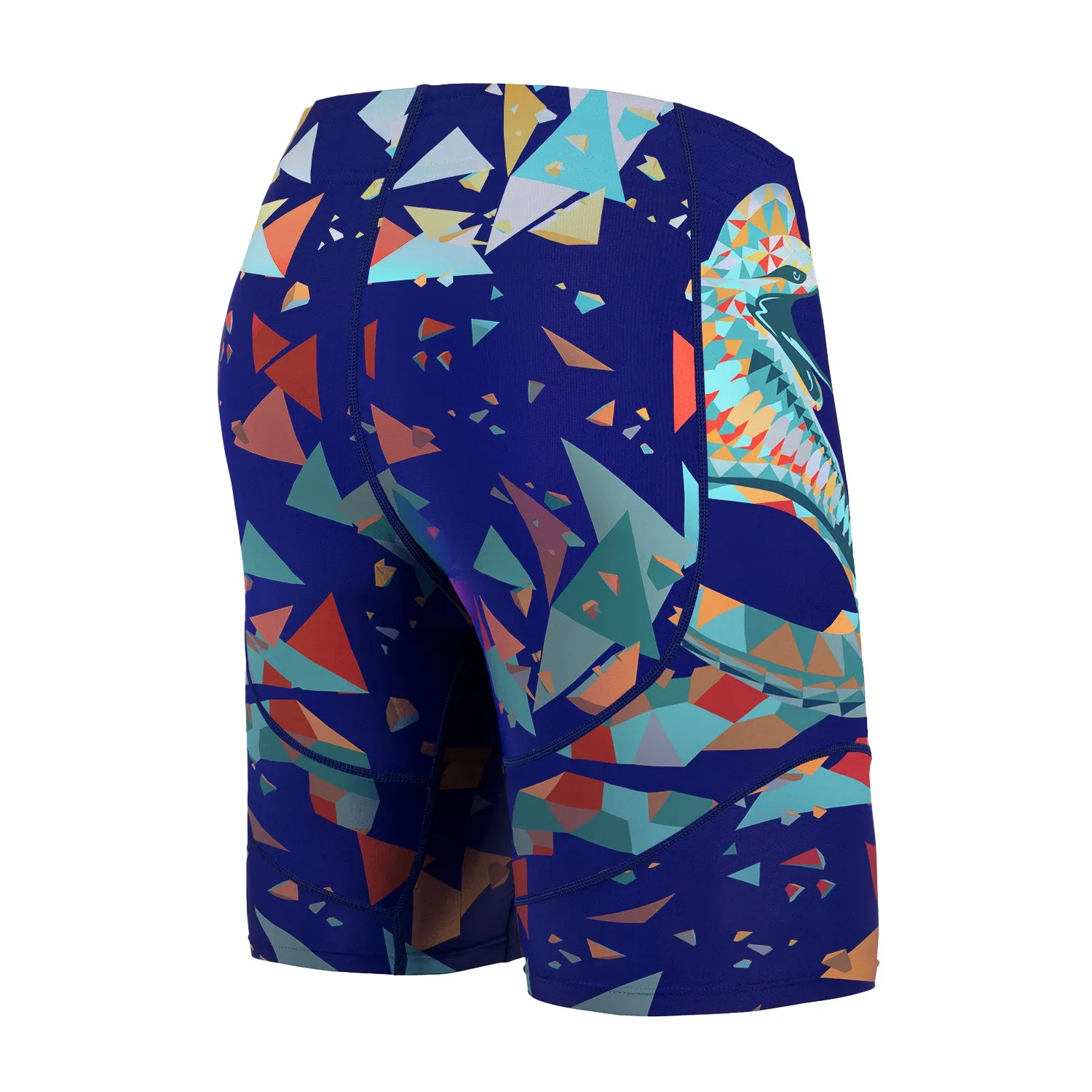 Classic UPF50  Mens Jammer & Compression Shorts Base Layers  - Blue Snake Style