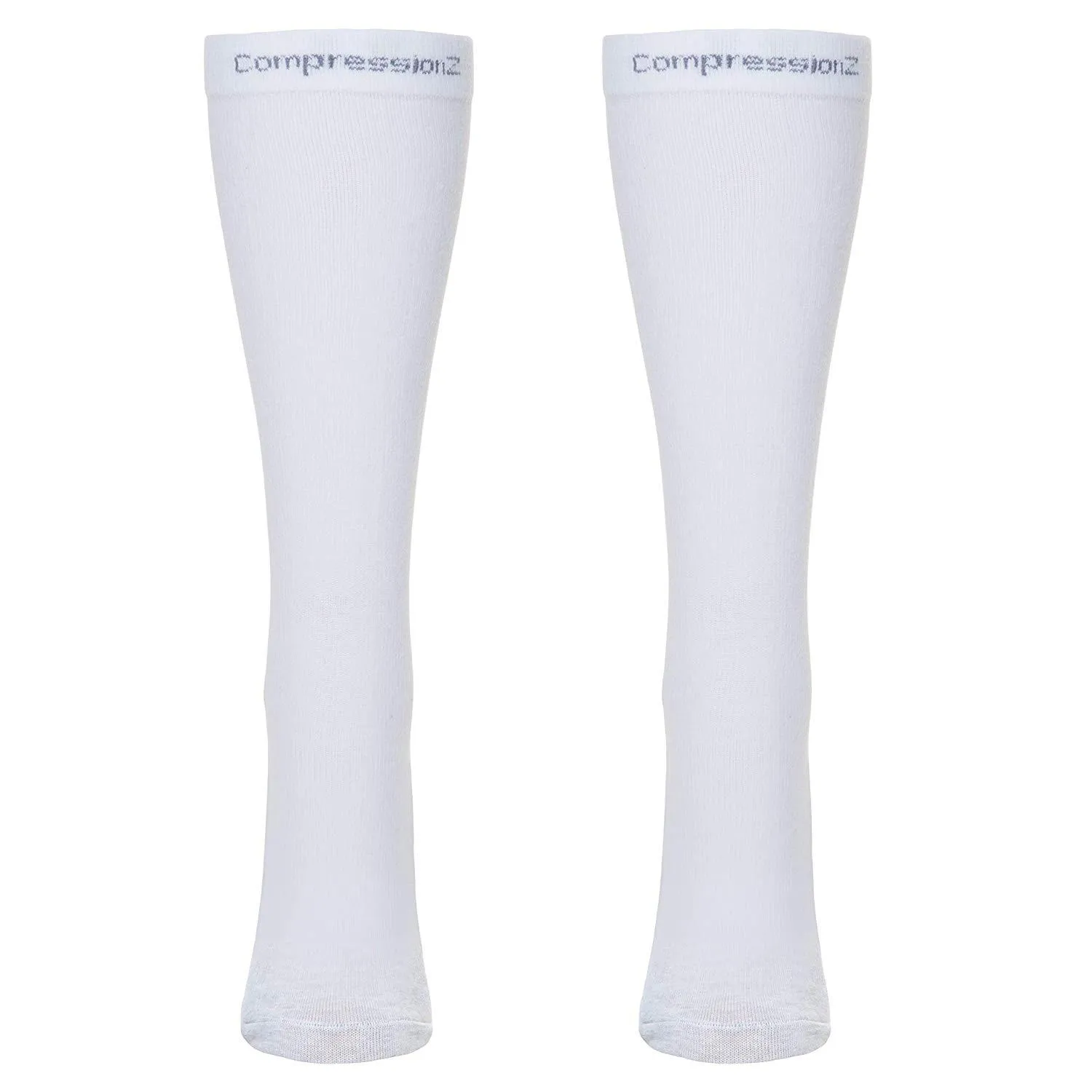 Compression Socks (20-30 mmHg) - White 2 Pack