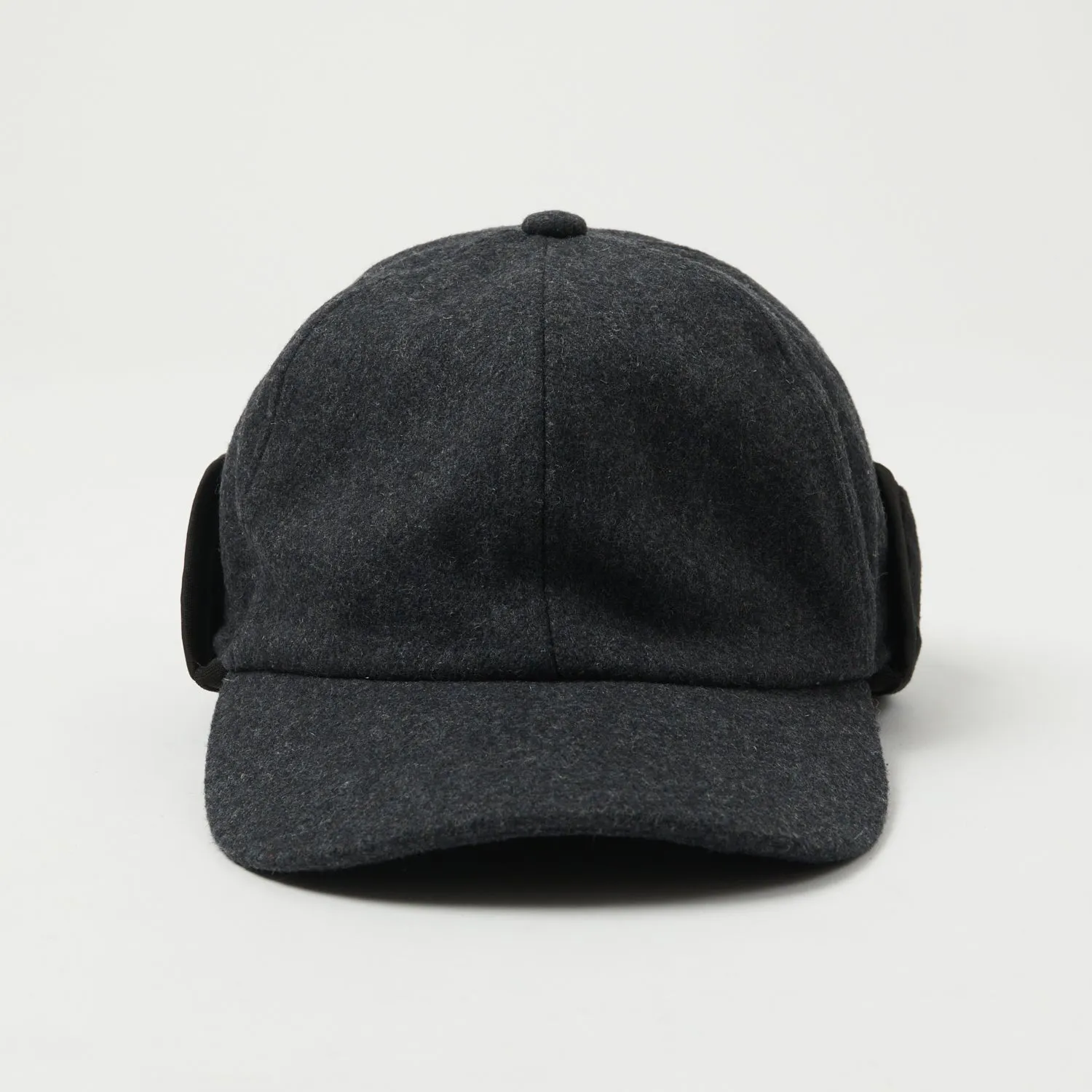 Crown Cap 6 Panel Melton Cap - Charcoal