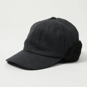 Crown Cap 6 Panel Melton Cap - Charcoal