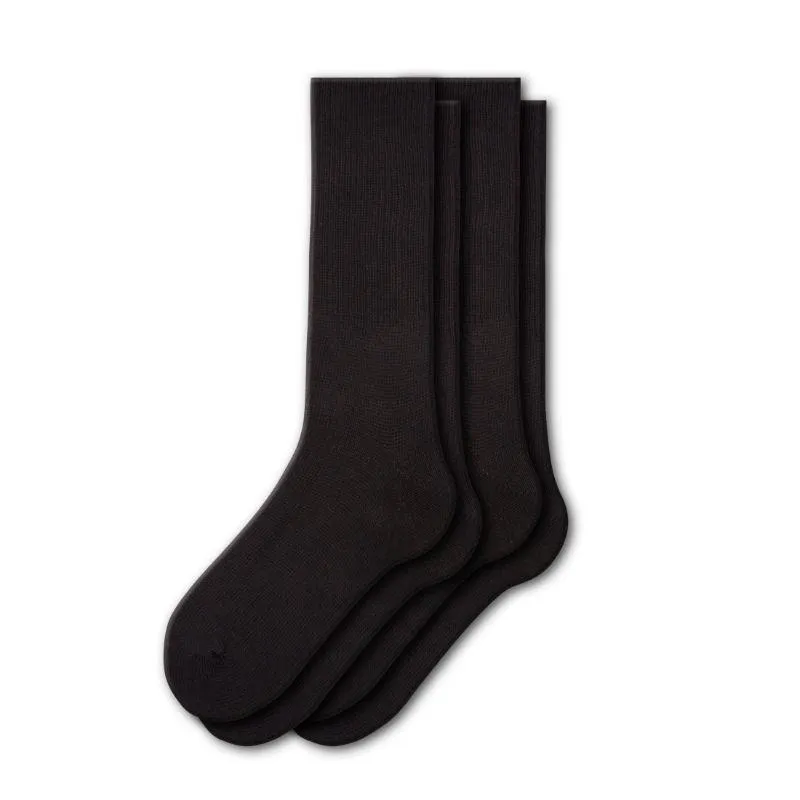 Diabetic Wide-Calf Combed Cotton Men's Socks 2-Pair Pack